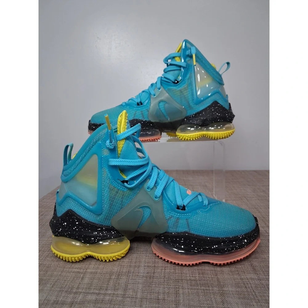 Nike LeBron 19 Christmas Polarized Blue DC9338-400 Mens 5.5 Basketball Shoes